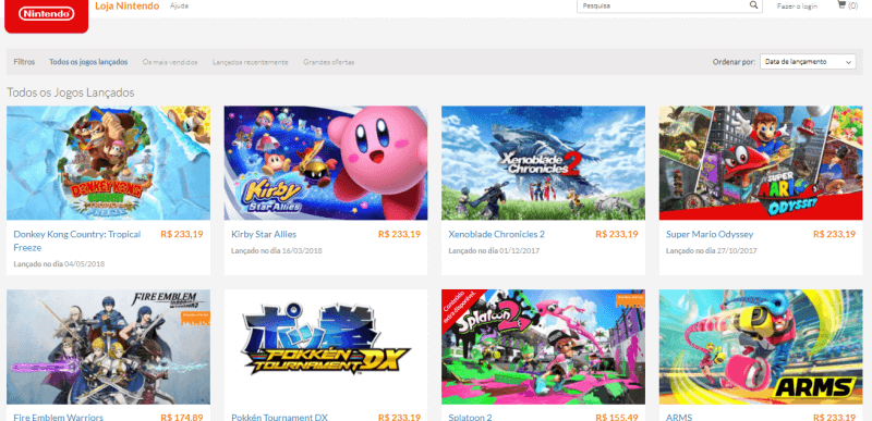 Brasiilias asuva Nintendo veebipoe kaudu saate teada, kuidas sisseoste teha