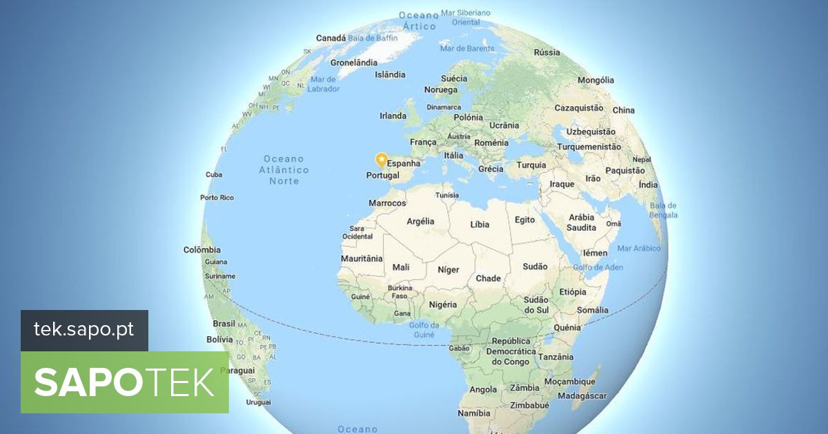 Google Maps näitab juba ümmargust Maa (hästi)