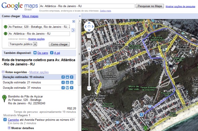 Google Mapsi ühistransport jõuab Rio de Janeirosse