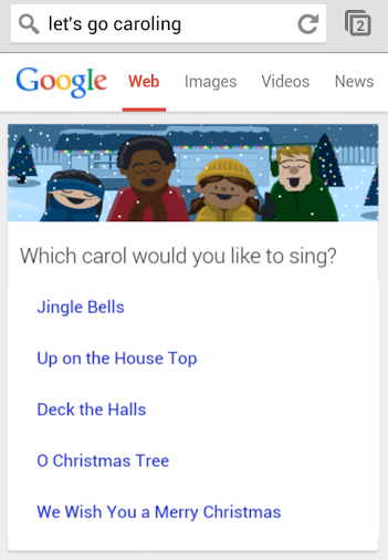 Google Now saab jõulupühade munad
