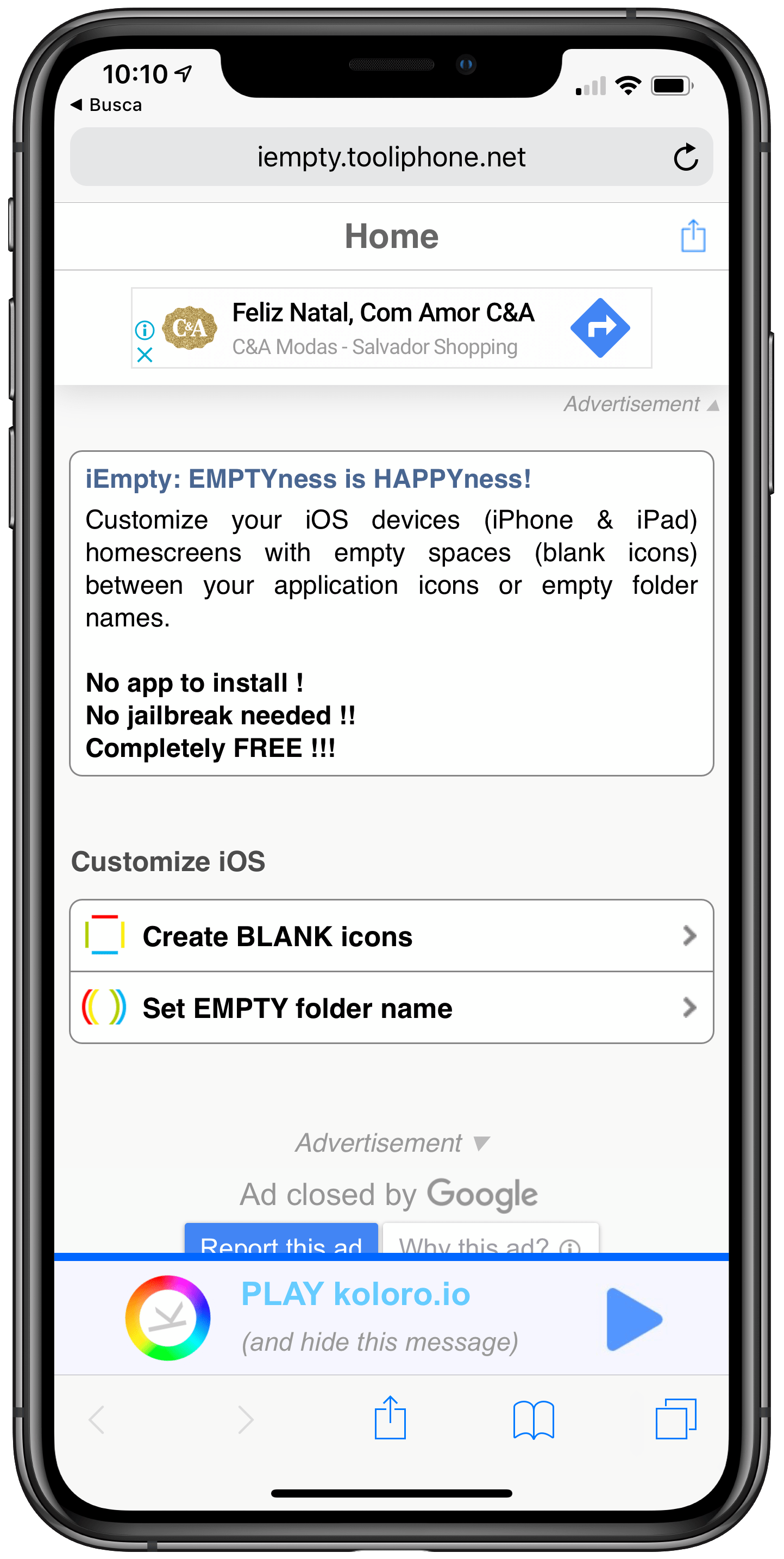 iEmpty iPhone XS Maxis