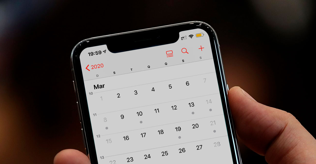 Kuidas teha nädala alguse nädalat iPhone'i kalendris