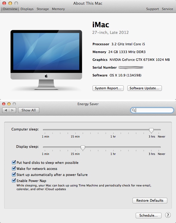 iMac koos Power Napi funktsiooniga