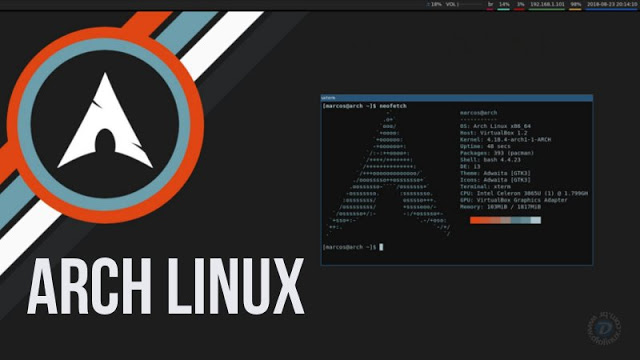 Postinstalleeritud Arch Linux i3 + Polybar + Pywaliga