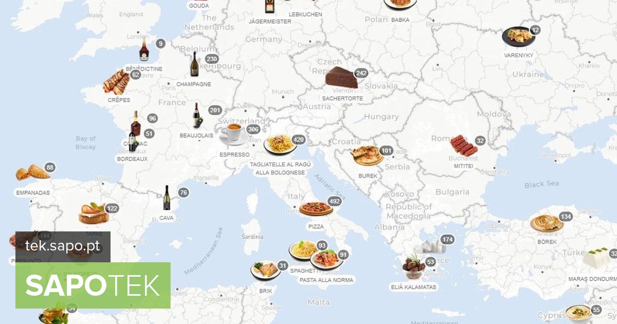 See kaart näitab, mida sööte igas maailma nurgas ... või peaaegu