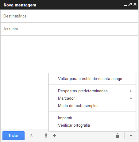 Sildid ja tärnid uues Gmaili koostamisaknas