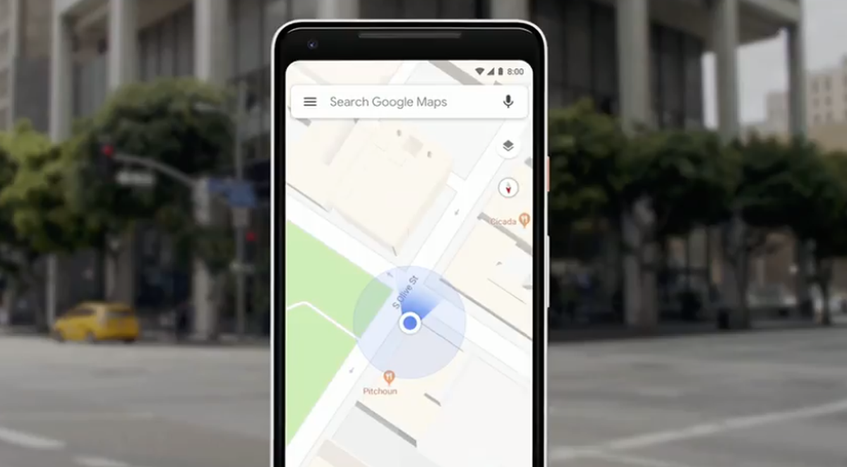 Testisime Google Mapsi liitreaalsusega