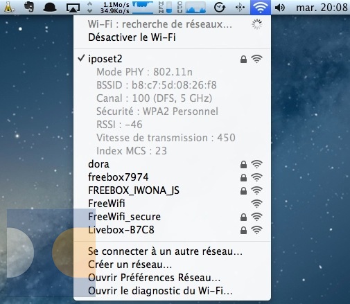 450Mbps Wi-Fi di Mac mini