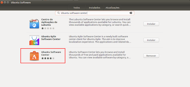 Ubuntu tarkvarakeskus Ubuntu 16.04 LTS-is
