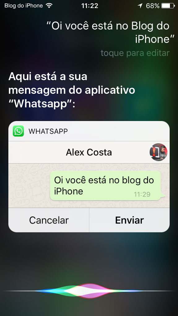 WhatsApp + Siri