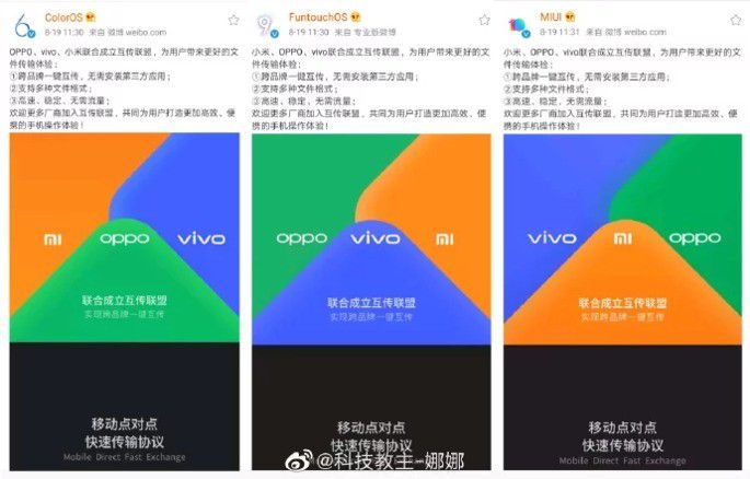 Xiaomi, Oppo ja Vivo